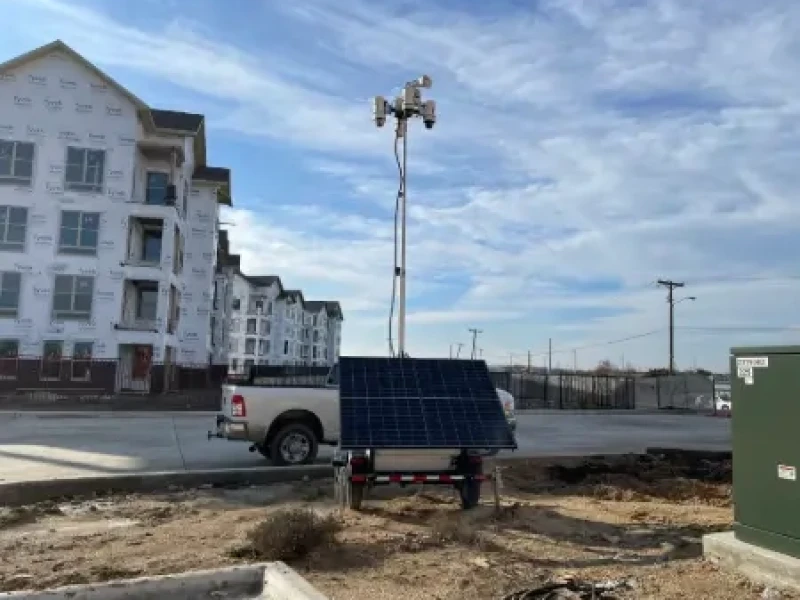 Surveillance Trailer at Jobsite - Thumb