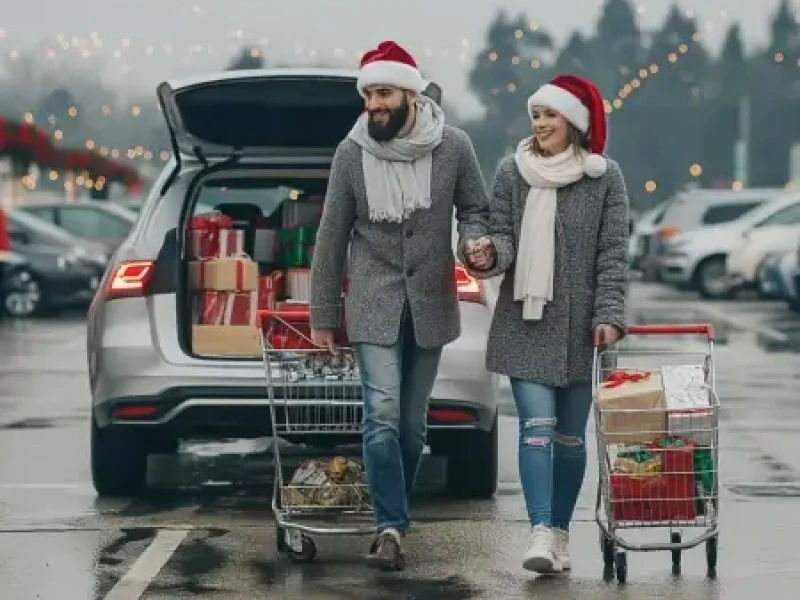 Parking Lot at Christmas - Thumb