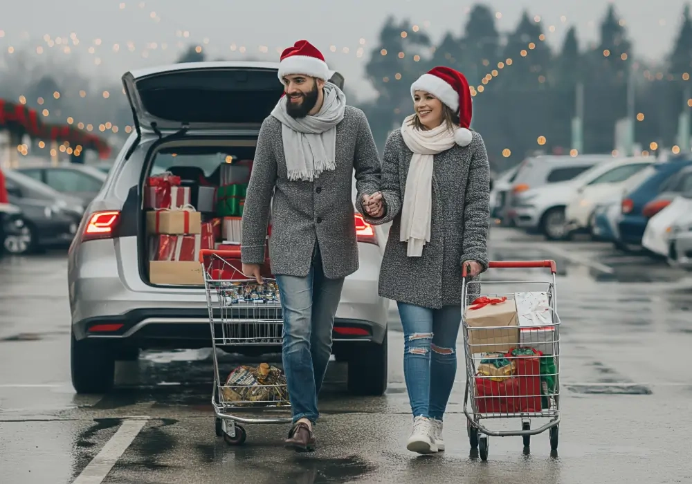 Retail Parking Lot Christmas